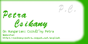 petra csikany business card